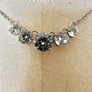 Charming Charlie rhinestone pendant necklace thumbnail 2