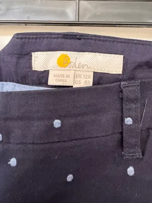 Boden Navy Polka Dot Ankle Pants Womens US 8R‎ Slim Fit thumbnail 2