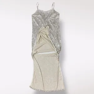 Neiman Marcus Endless Rose NWT All over Sequined Scoop Back Midi‎ Dress Size XS thumbnail 4