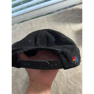 Aviator Nation Black Corduroy Snapback Hat With Mountain Patch & Mesh Lining thumbnail 4