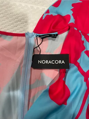 Sleeveless Maxi Dress in Turquoise with Hot Pink Floral Print thumbnail 9
