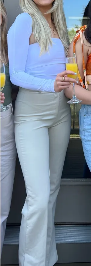 ZARA Pants High-Waisted Flare thumbnail 1
