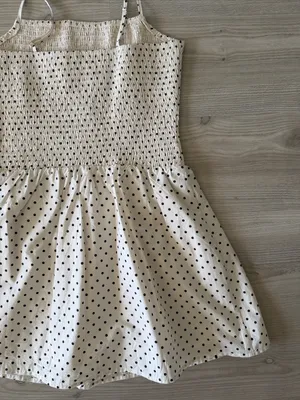 Le Lis White and Black Polka Dot Smocked Sundress thumbnail 6