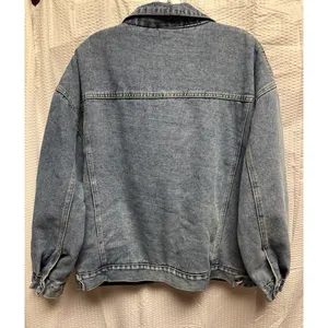 BEI BEI Women's XL Denim Truck Jacket Faux Fur Lining‎ Detach Collar NWOT thumbnail 13