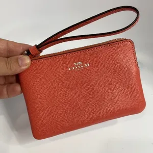 Coach small wristlet clutch‎ coral thumbnail 1