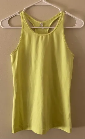 Champion small neon yellow‎ tank top athletic workout top summer shirt comfort thumbnail 1