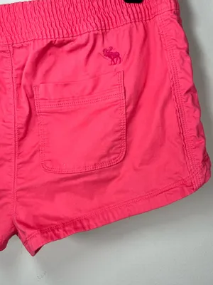 Abercrombie & Fitch 1.5" Shorts Karena Pink Pull On Pockets Embroidered Moose XL thumbnail 9