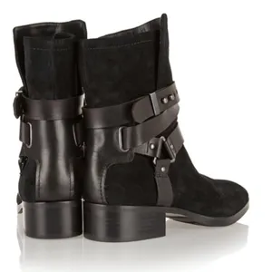Pour la victoire Riley‎ suede moto boots in black sz 7 thumbnail 2