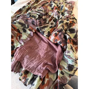 Dimri Abstract Print Pleated Maxi Skirt Womens Size M Elastic Waist Boho Gauze thumbnail 6