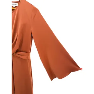 Amariah Aphrodite Maxi Dress Coffee‎ Brown Modest Long Sleeve Womens Small thumbnail 6