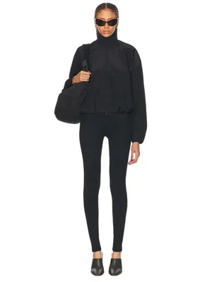 Fear of God ESSENTIALS Waffle Leggingsin Black Large New Womens Knit Pants thumbnail 5