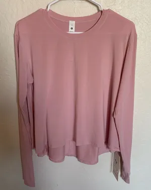Lululemon Modal Relaxed Fit Lounge Long Sleeve NWT SZ 6 Pink Haze thumbnail 1