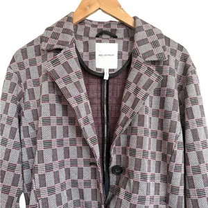 Anthropologie Avec Les Filles Plaid Oversized Long Two Button‎ Blazer Jacket S thumbnail 4