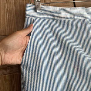 Women's Striped Light Blue and White Pants Size Small thumbnail 2