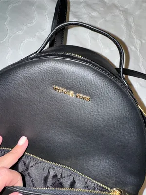 Michael Kors Black Saffiano Backpack with Gold Hardware thumbnail 4