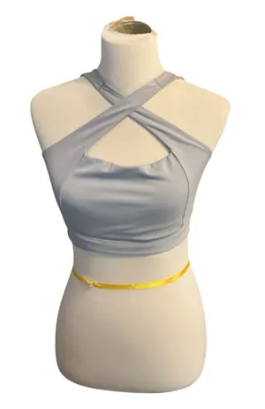 All in Motion Light Blue Crisscross Halter Neck Sports Bra – Size L thumbnail 1