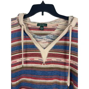 Ralph Lauren Jeans Co 2X Striped Hoodie Aztec Western Long Sleeve Pullover Top thumbnail 2