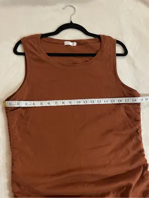 Good American Rush Mini Tank Brown Sleeveless Dress Rushed to Length Size 3X thumbnail 8