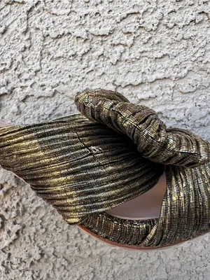 Loeffler Randall‎ Claudia Metallic Ribbon Heel Sandals Size 37 US 7 B Open Toe thumbnail 6