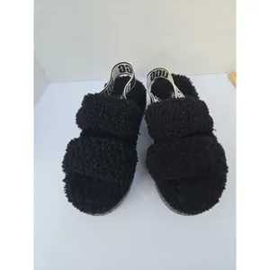 UGG Oh Fluffita Women’s Platform Slingback Slippers Size 6 Black thumbnail 3