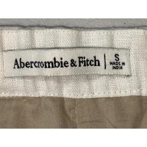 Abercrombie & Fitch Tan White Linen Wrap Mini Skort Mini Skirt Womens Size Small thumbnail 3