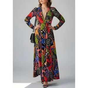 FARM RIO Under The Sea Maxi Dress, Multicolor, XS thumbnail 3