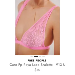 Free People Vibrant Pink Lace Bralette thumbnail 2