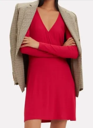 NWT‎ Intermix Serena ribbed faux wrap dress Sz P thumbnail 1