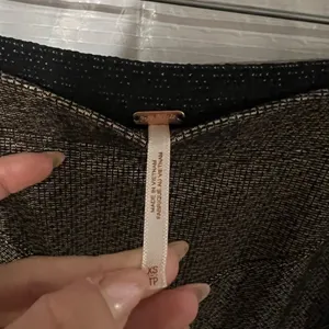 Free People Black & Gold Slit Midi Skirt Size XS thumbnail 4