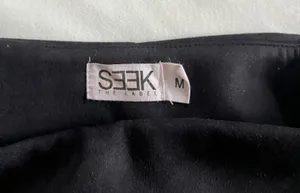 LF SEEK the Label black suede wrap shorts thumbnail 5