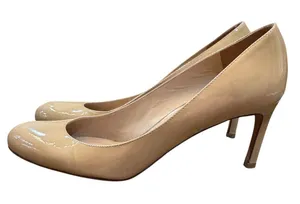 Stuart Weitzman Women's Nude Patent Leather Pumps Heels Size 7.5 N thumbnail 1