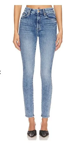 Mother High Waisted Looker Ankle Jeans On The Road Blue Skinny Denim Size 26‎ thumbnail 1