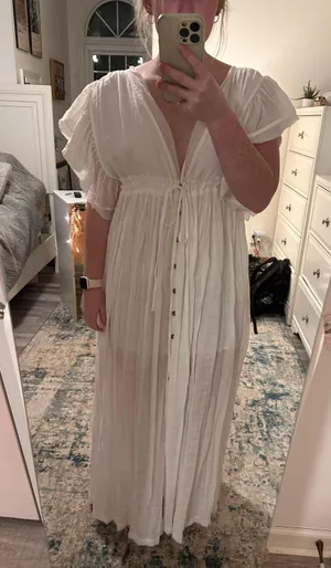 White flowy dress thumbnail 1