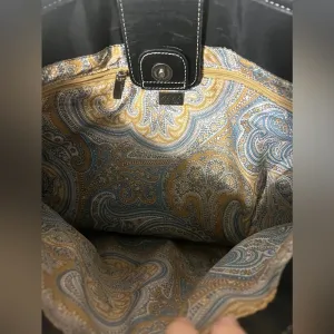 FINAL PRIce MAXX Black Nylon & Leather Tote / Shoulder Handbag thumbnail 5