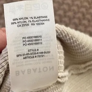 Aritzia Babaton one shoulder rib knit crop tank ivory XS minimalist quiet luxury thumbnail 4