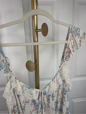 Intimately Free People Take It Away Floral Lace Thong Bodysuit Ivory L thumbnail 4