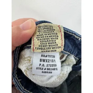 BKE Sabrina Bootcut Jeans Womens 27x33.5 Blue Dark Wash Stretch Distressed Slim thumbnail 5