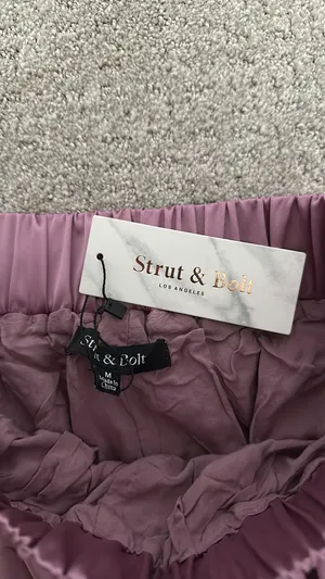Satin Pants Purple Size M thumbnail 3