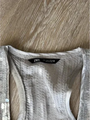 Zara Silver sequin maxi dress thumbnail 4