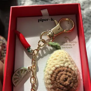 Betsey Johnson Piper K Knit Avocado Multi Charm Keychain Bag Purse Southwestern‎ NWT thumbnail 10