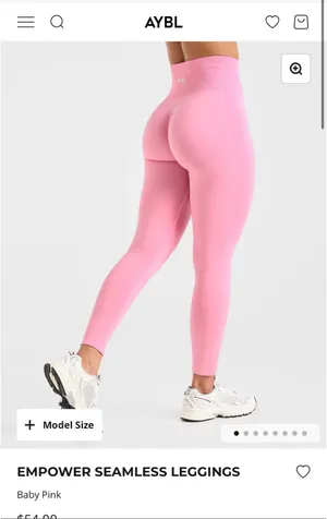 AYBL Seamless Leggings Empower BABY PINK thumbnail 2