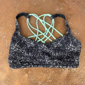 Lululemon free to be wild teal and gray sports brea size 8 thumbnail 2