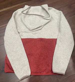 NWOT L.L. BEAN Block Colored fleece with hood size small thumbnail 3