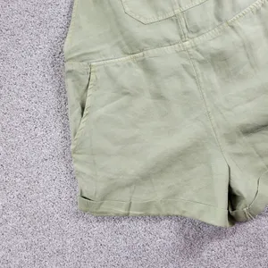 BillaBong Wild Pursuit Overall Romper Womens S Green Spaghetti Tie Shorts Casual thumbnail 11