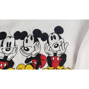 Vintage Mickey Mouse Embroidered Crewneck Sweatshirt Sz XL White Disney Catalog thumbnail 5