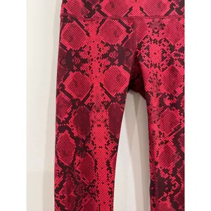 Lululemon Wunder Under Red Snake Print Yoga Gym Athletic Leggings Size 4‎ thumbnail 6
