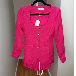 NEW NWT Amanda Uprichard KYA Romper ViVA Tweed Women's XS Pink thumbnail 3