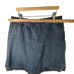 Vtg Cherokee Denim Skort 10 Cotton‎ Medium Wash Blue Mini Skirt Y2K Cottagecore thumbnail 5