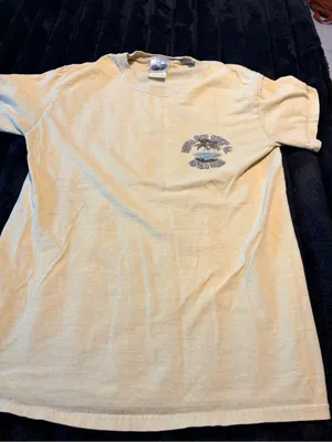 Vintage Women’s Light Yellow Pocket Tee with Surf Graphic thumbnail 1