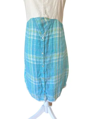 Forest Queen Vintage Style Pinafore Apron Dress Ruffle Cap Sleeves Womens Small thumbnail 4